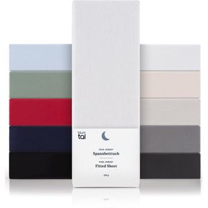 Blumtal Hoeslaken - Fitted Sheet - Jersey - Katoen -  180 x 200 x 30 cm - Wit