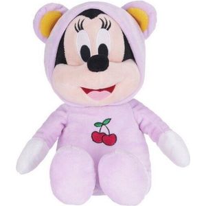 Minnie Mouse in Pyjama - Disney Pluche Knuffel 30 cm {Disney Plush Toy | Speelgoed knuffelpop knuffeldier voor kinderen jongens meisjes - Mickey Mouse Minnie Mouse Pluto Donald Duck - Romper Baby}