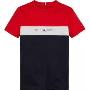 Tommy Hilfiger ESSENTIAL COLORBLOCK TEE S/S Jongens T-shirt - Blue - Maat 12