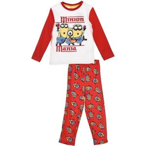 Minions - 2-delige Pyjama-set - Model ""Minions Mania"" - Rood / Wit - 98 cm - 3 jaar