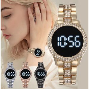 digitale dames horloge - waterdicht- Horloges voor Vrouwen- Meisjes Horloges - Goud-Moederdag
