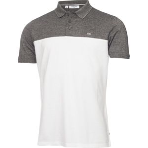 Calvin Klein Golf Heren Colour Block Polo Shirt Charcoal/White
