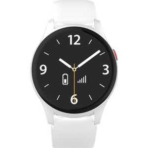 James R8 - Wit persoonlijk alarm / Valalarm / Alarmerings horloge met Alarmknop - hartslag horloge - Met GPS tracker en WiFi - Alarm met Belfunctie en App - Klok analoog en digitaal