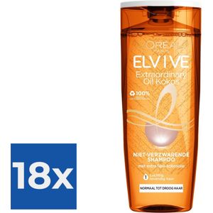 L’Oréal Paris Elvive Extraordinairy Oil Shampoo - 250 ml - Voordeelverpakking 18 stuks
