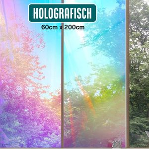 Homewell - Holografische raamfolie HR++ 60x200cm - Zonwerend & Isolerend - Statisch Zelfklevend - Zeepbel-effect