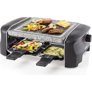 Princess Gourmetstel 162810 - Raclette Steengrill Party – 4 personen – 21 x 21 cm - Regelbare thermostaat - 600W