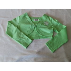 Bolero - Kort gilet - Meisjes- Licht groen - Effen - 4 jaar 104