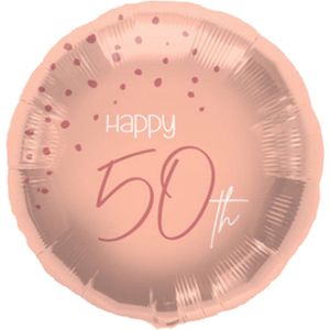 Folat - Folieballon 50 jaar Elegant Lush Blush 45cm