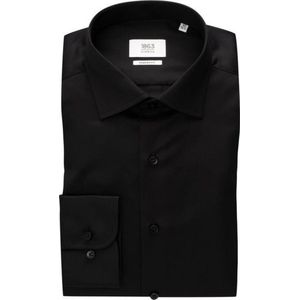 ETERNA 1863 modern fit premium overhemd - 2-ply twill heren overhemd - zwart - Strijkvrij - Boordmaat: 41