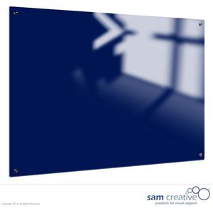 Whiteboard Glas Solid Marine Blue 90x120 cm | sam creative whiteboard | Blue magnetic whiteboard | Glassboard Magnetic