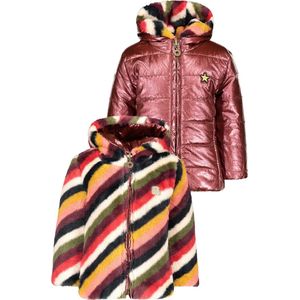 Flo Meisjes Reversible winterjas - Stripe - Maat 80