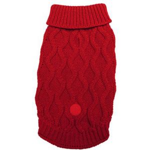 beeztees - dog sweater marie Red - 32 cm rug - rekbare stof. machinewasbaar. mooi , warm en eenvoudig . mooie details