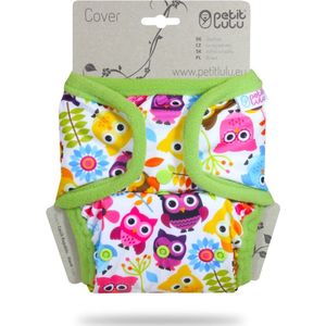 Petit Lulu Fluffy Organic - Overbroekje voor wasbare luier - Drukknoopjes - Happy Owls - One Size