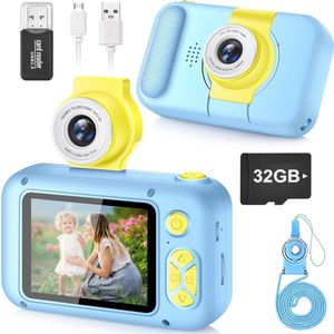 Digitale camera voor kinderen 2,4 inch IPS-scherm, camera met 180 lens