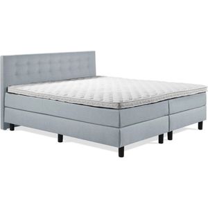 Boxspring Luxe 180x220 Knopen Ijsblauw