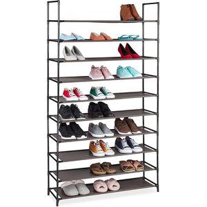 Shoe Rack Plastic / schoenenrek \ Office Shelf Open Shelves - Bookcase, Bookshelf, Standing Shelf, Easy Mounting for Living Room Bedroom Kitchen 176 x 99 x 29.5 cm,