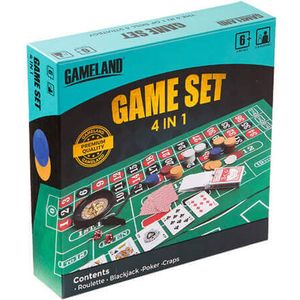 4 in 1 casino set - spel - voor kinderen en volwassenen - gezelschapsspel - Sinterklaas cadeau - Black Friday