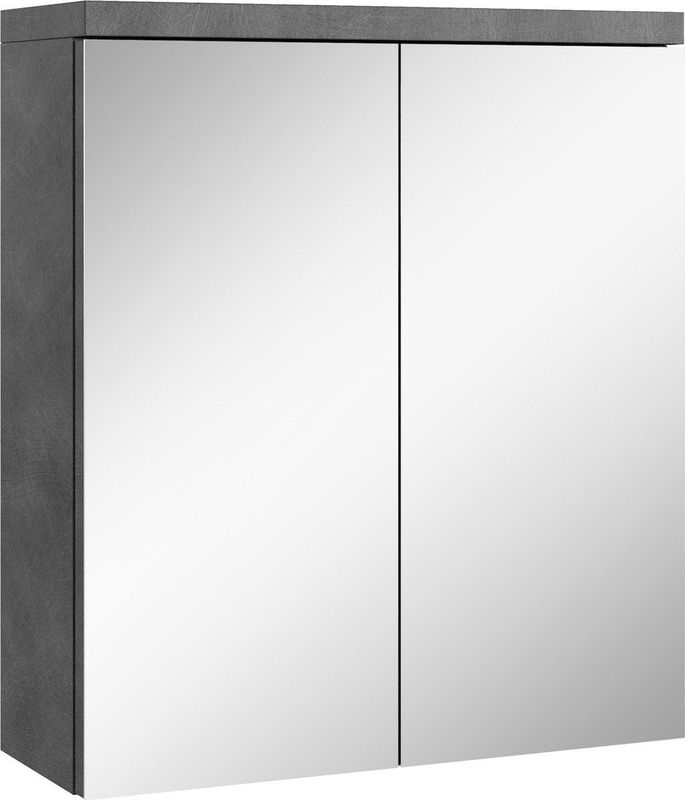 Badplaats Spiegelkast Toledo 60 x 20 x 60 cm - Donker Grijs - Badkamerkast Badkamer