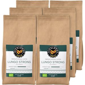 Highlands Gold - Lungo Strong - Biologische koffiebonen - Arabica - 6 x 250g
