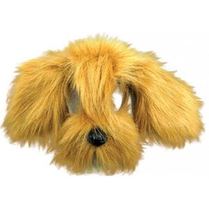 Bruine hond masker met vacht