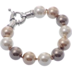 Behave Parel armband mix bruin