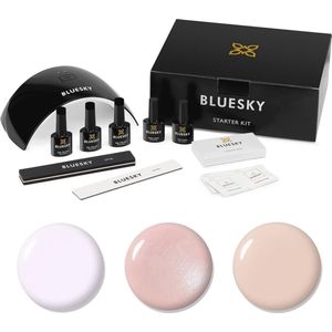Gel Nagellak Starterset met 24W LED Lamp - 3 x 10 ml Gel, Boven- en Basislaag, Nagelvijl en Stempel