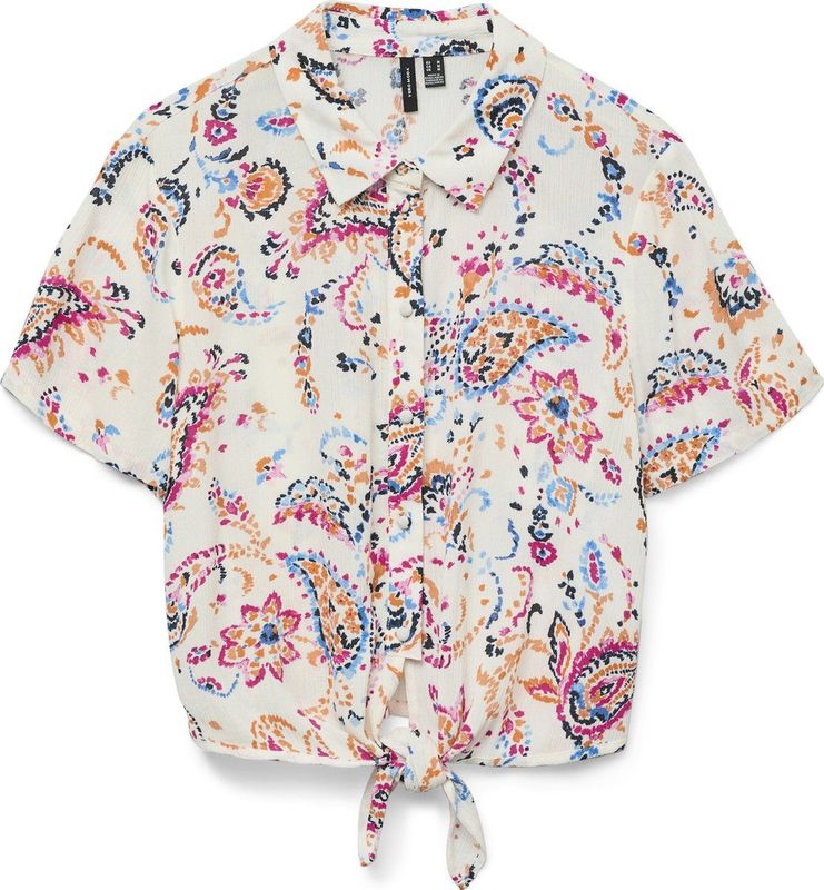 VERO MODA - VMMENNY TIE SS SHIRT WVN GA - Dames - Blouses