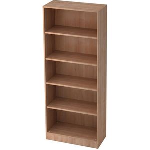 TARVIS - Boekenkast - Notendecor - 5 OH - 800 mm Breed - 400 mm Diep - 2004 mm Hoog
