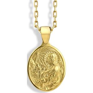 Jesus hanger ketting voor religieus geschenk Gold Polished 22 inches