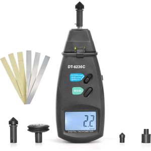 Digitale Tachometer - Laser Contactloze Snelheidsmeter met LCD-Scherm en Max/Min/AVG Functies
