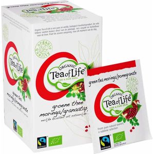 Tea of Life Organic - Groene thee Moringa Granaatappel - 25 x 1,5gr