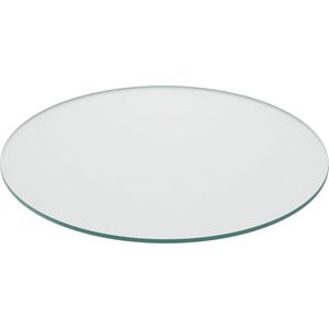 Relaxdays glasplaat 8 mm - gehard glas - tafel & kachel - glazen plaat hittebestendig - 50 cm