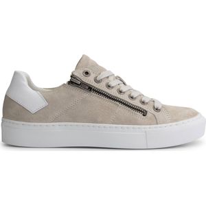 NoGRZ C.Crane Suede leren damessneaker met rits - Zand Beige