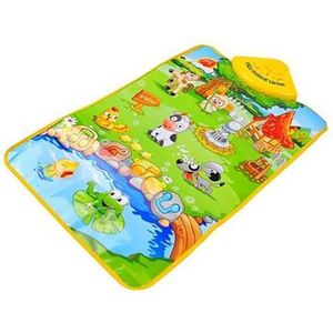 Speelkleed voor baby met dieren - met muziekeffecten - 60 x 40 cm - groen