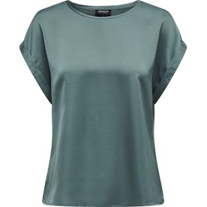 Only T-shirt Onllieke Satin Mix Top Wvn Noos 15303413 North Atlantic Dames Maat - XS
