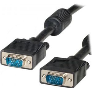 ADJ 320-00013 VGA Cable w/ ferriete core, D-SUB 15-pin, M/M, 10m, Black, Blister