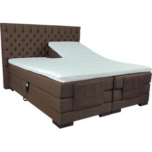 Slaaploods.nl Princess - Elektrische Boxspring inclusief matras - 180x220 cm - Bruin