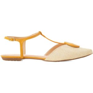 Mangará Acerola Dames sandalen - Raffia naturel - Details leer - Beige - Maat 40
