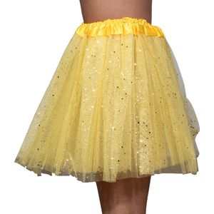 Tutu - Met glitters - Tule rokje - Petticoat - Kinderen - Meisjes - Geel