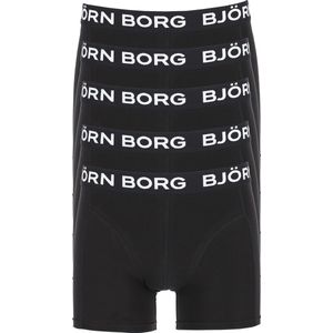 Björn Borg boxershorts Essential (5-pack) - heren boxers normale lengte - zwart - Maat: L