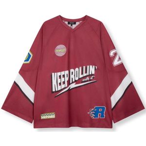 Refined Department T-shirt Oversized Hockey Shirt Yaeden R2505815811 501 Bordeaux Dames Maat - S