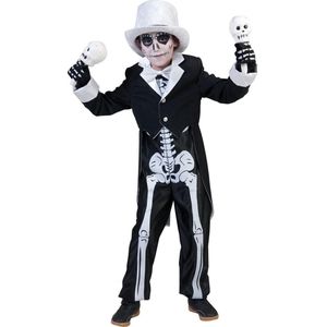 Halloween - Skelet kostuum voor jongens - Halloween verkleedkleding 164
