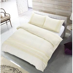 Hotel Home Collection - Dekbedovertrek - Devon - 140x200/220 +1*60x70 cm - Creme