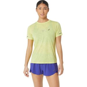 ASICS Metarun Pattern SS Top 2012C859-750, Vrouwen, Geel, T-shirt, maat: XS