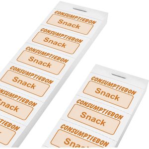 CombiCraft Consumptiebonnen snack 10 per strip pastel geel - per 1000 bonnen