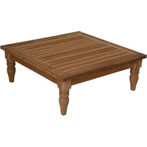 Hannah Salontafel Tuin - 80x80x30 cm - Naturel - Teak - salontafel buiten, salontafel tuin, salontafel outdoor, koffietafel tuin, salon tafel buiten, rond, tuintafel rond, tuin tafel, buiten salontafel