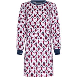 Pastunette Fleece dames nachthemd - lange mouwen - Winter nachtjapon lange mouwen - 48 - Roze