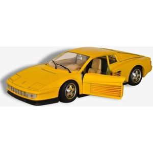 Ferrari Testarossa (1984) Geel 1/18 Bburago - Modelauto - Schaalmodel - Miniatuurauto