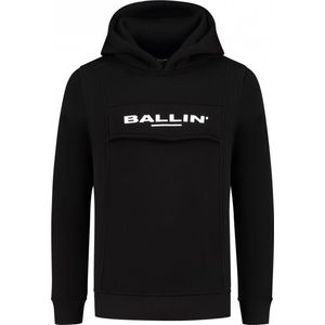 Ballin Amsterdam - Jongens Regular fit Sweaters Hoodie LS - Black - Maat 14