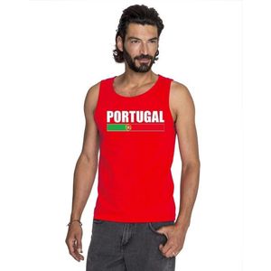 Rood Portugal supporter singlet shirt/ tanktop heren L